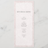 Menu de réception de mariage Elegant Peony Blush R (Dos)