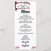 Menu de réception de mariage Inséparable (Devant)