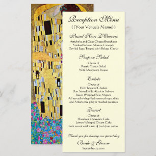 Menu de réception de mariage ; Le baiser de Gustav