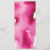 MENU DE RÉCEPTION DE MARIAGE mignon aquarelle rose (Dos)