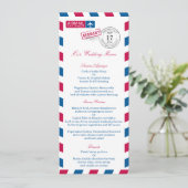 Menu de réception de mariage par avion Allemagne (Debout devant)