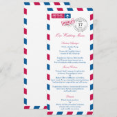 Menu de réception de mariage par avion Allemagne (Devant / Derrière)