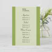 Menu de réception de mariage personnalisé Fleur de (Debout devant)