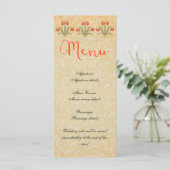 Menu de réception de mariage vintage (Debout devant)
