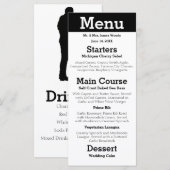 Menu de réception du couple silhouette moderne (Devant / Derrière)