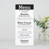 Menu de réception du couple silhouette moderne (Debout devant)