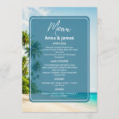 Menu de réception élégant de plage (Devant)