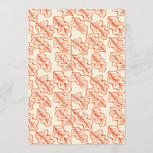 Menu de réception Mariage campagnard orange et Tur (Dos)