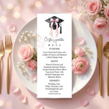 Menu de remise de diplôme romantique pour elle