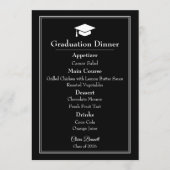 Menu de remise des diplômes 2026 noir et blanc mod (Devant)
