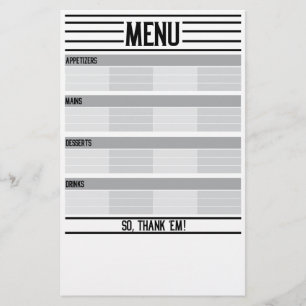 Menu de repas de vacances et Guide de la chance RE