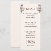 Menu de restaurant (Devant / Derrière)