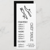 Menu de restaurant moderne tendance noir gris et b (Devant / Derrière)