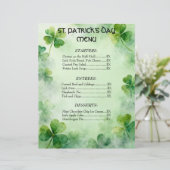 Menu de rêve de la Saint-Patrick du trèfle (Debout devant)