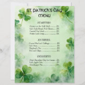 Menu de rêve de la Saint-Patrick du trèfle (Devant)