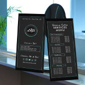 Menu de Salon Moderne Simple Noir et Sarcelle Prof