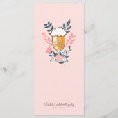 Menu de soirée bachelorette dégustation de bière (Dos)