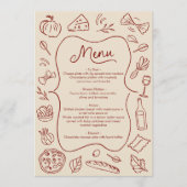 Menu de style italien dessiné à la main Rustique r (Devant)