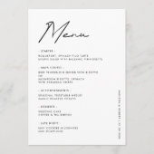 Menu de table de mariage à typographie moderne noi (Devant)
