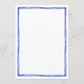 Menu de table de Mariages en bleu français manuscr (Dos)