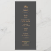 Menu de table de petit café de boulangerie (Dos)