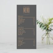 Menu de table de petit café de boulangerie (Debout devant)