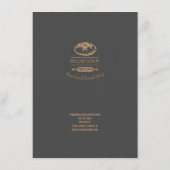 Menu de table de petit café de boulangerie (Dos)