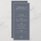 Menu de table fine élégant et moderne (Devant / Derrière)