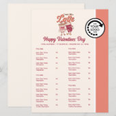 Menu de take-out de restaurant à thème de la Saint (Devant / Derrière)