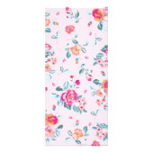 Menu de tarif floral rose chaud Rose (Dos)