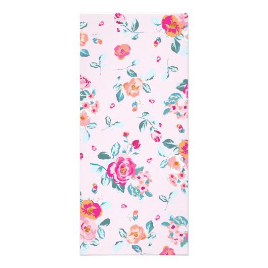 Menu de tarif floral rose chaud Rose (Dos)