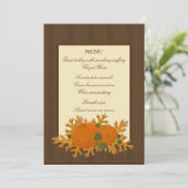 Menu de thanksgiving de citrouilles et de feuille (Debout devant)