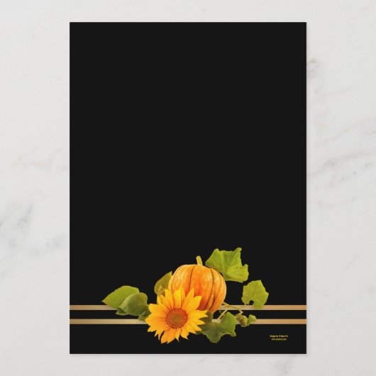 Menu de Thanksgiving Gold Fall (Dos)