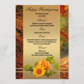 Menu de Thanksgiving Gold Fall (Devant)