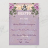 Menu de thé de mariage rétro GC (Devant)