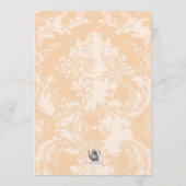 Menu de thé de mariage vintage GC Shower (Dos)