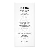 Menu de typographie italique noir et blanc gras (Devant)