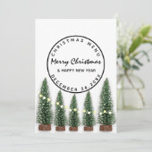 Menu de vacances de Noël d'hiver Arbre vert clair (Debout devant)