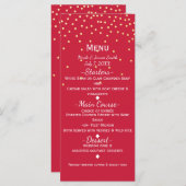 Menu de vacances Red & Gold Small Gold Confetti Do (Devant / Derrière)