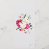 Menu de verdure d'eucalyptus Pivoine & Roses (Dos)