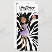 Menu de zèbre d'Ebonie de 311 desserts de Dollface (Devant / Derrière)