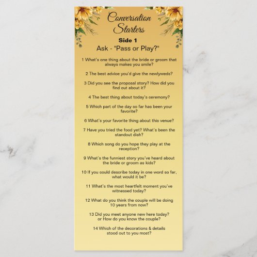 Menu Début De La Conversation - Casser Les Questions Su (Devant)