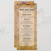 Menu Déclaration d'indépendance 📜 Parchmen des USA (Devant / Derrière)