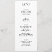 Menu Déco Minimal Pour Le Mariage (Devant)