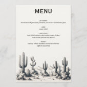 Menu Décontracté Mariage Cactus (Devant)