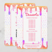 Menu Décorateur de pâtisserie moderne à effet holograph (Devant / Derrière)