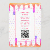 Menu Décorateur de pâtissier moderne à effet holographi (Dos)