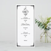 Menu Decoratief Monogram (Staand voorkant)