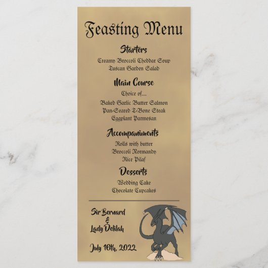 Menu Défilement de libellule (Dos)