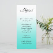 Menu Dégradé de turquoise minimaliste (Debout devant)